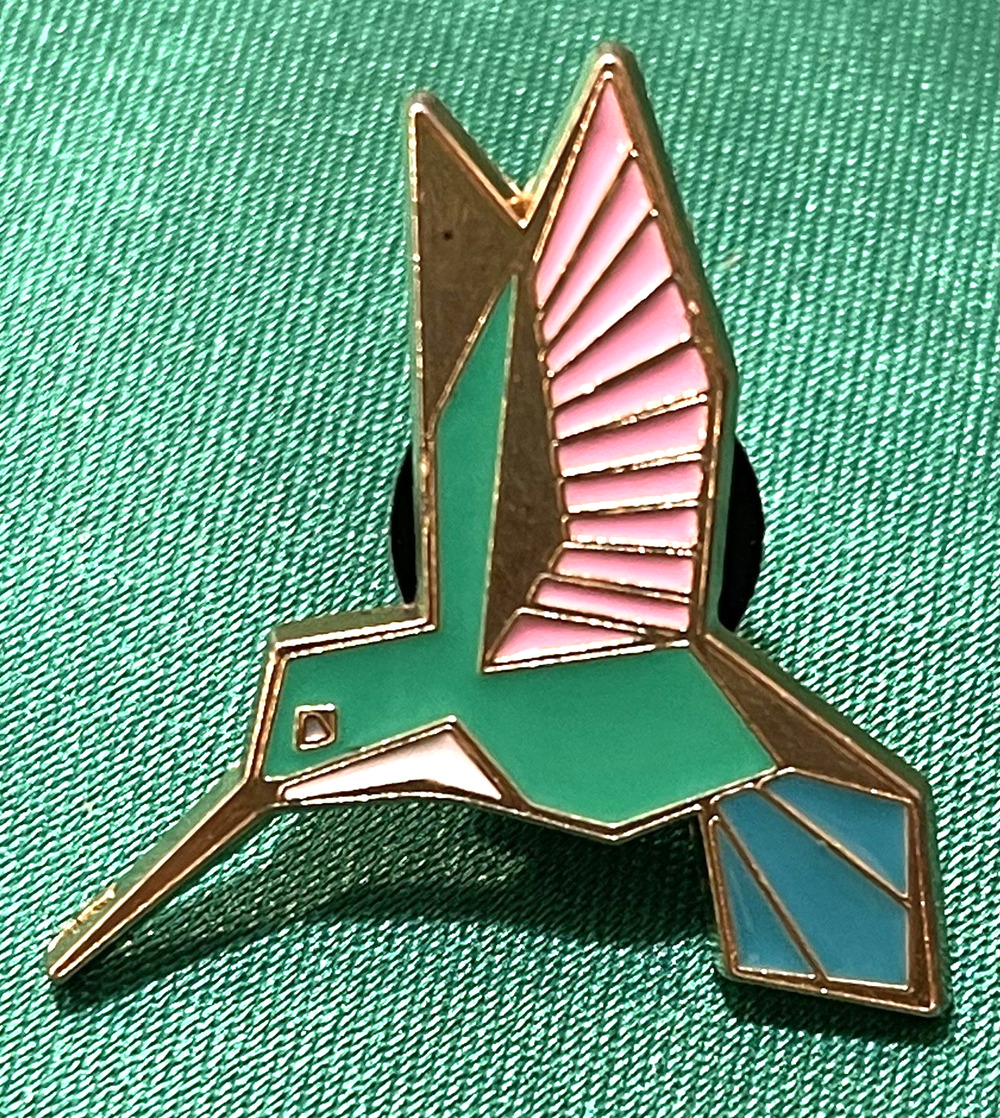 NWOT Multicolor Hummingbird Bird Brooch Lapel Pin Enamel